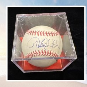 Derek Jeter Signed Official MLB Mounted Ball in Case