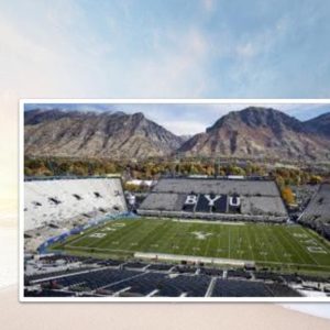 Lunch with the BYU football players and a tour around the facility