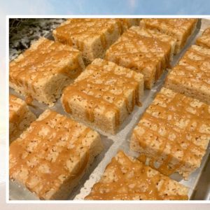 Brown Butter, Salted Caramel Rice Krispie treats